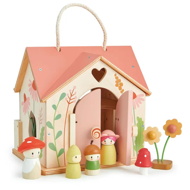 Tender Leaf Rosewood Cottage casa bambole legno rosa