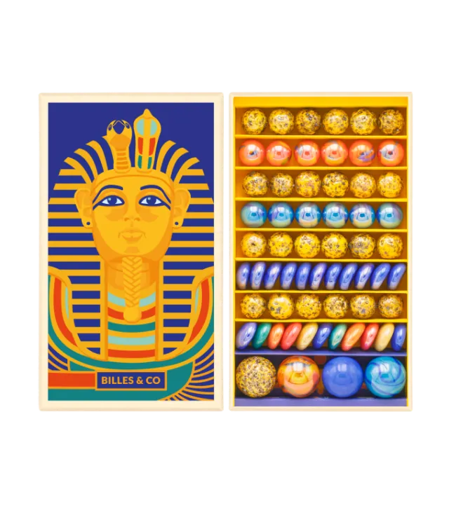 Billes & Co Toutankhamon set biglie vetro 62 pezzi