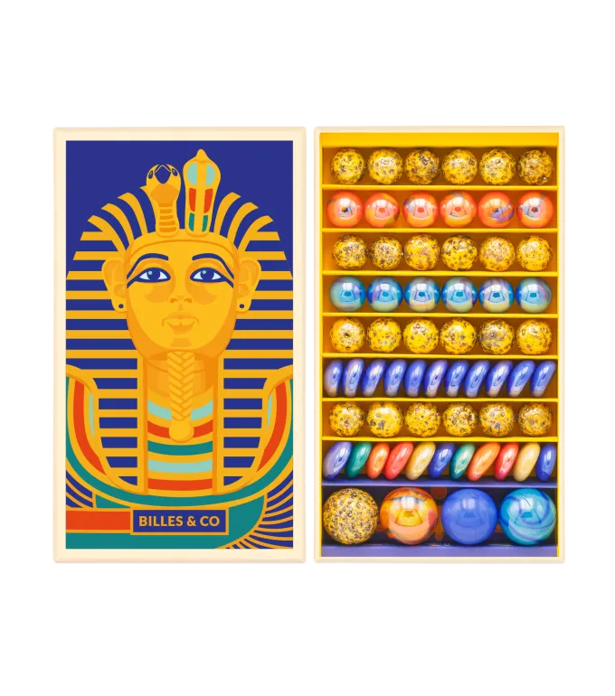 Billes & Co Toutankhamon set biglie vetro 62 pezzi