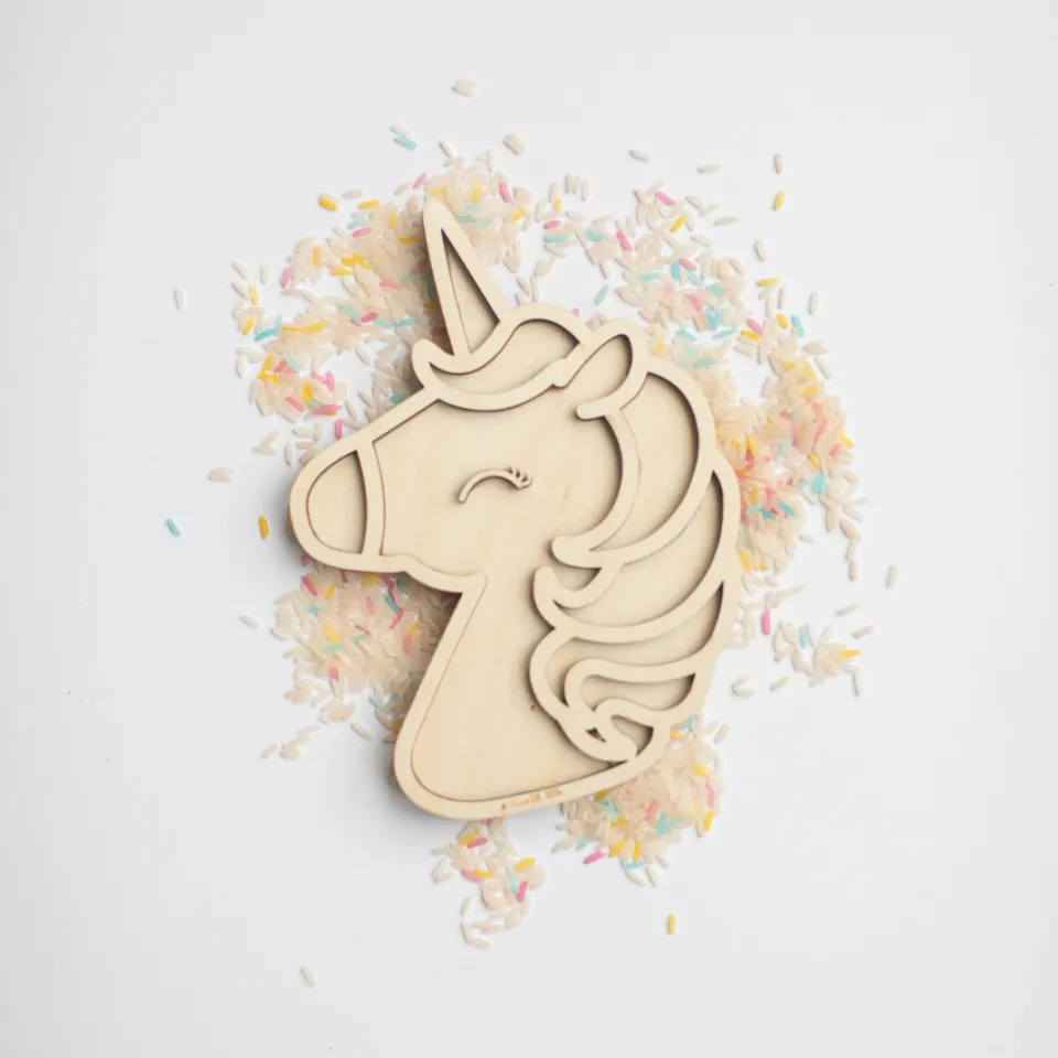 Studio de Rijk Play Tray Unicorn vassoio legno 18 cm