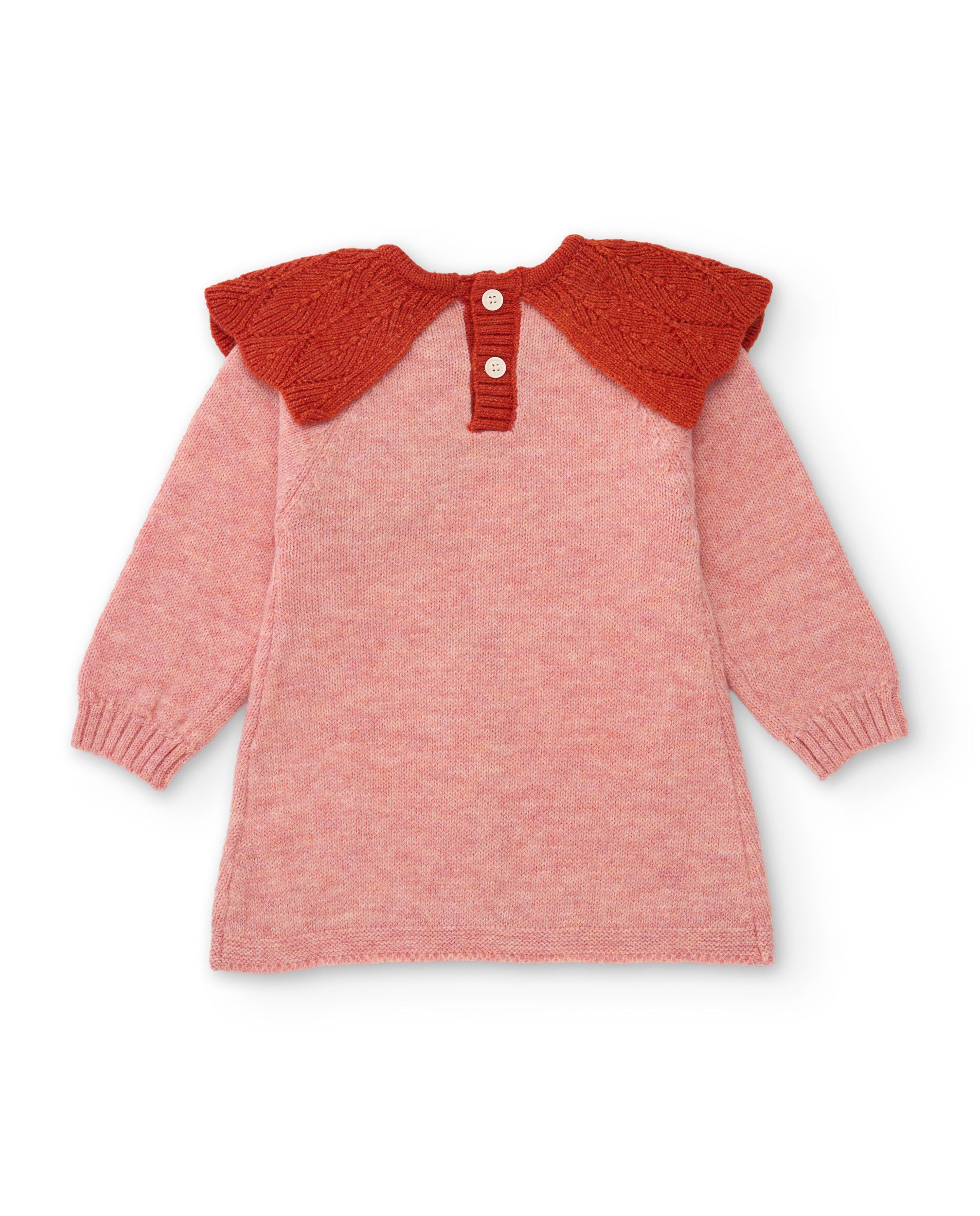 Tuc Tuc vestito tricot bambina rosa chiaro collo