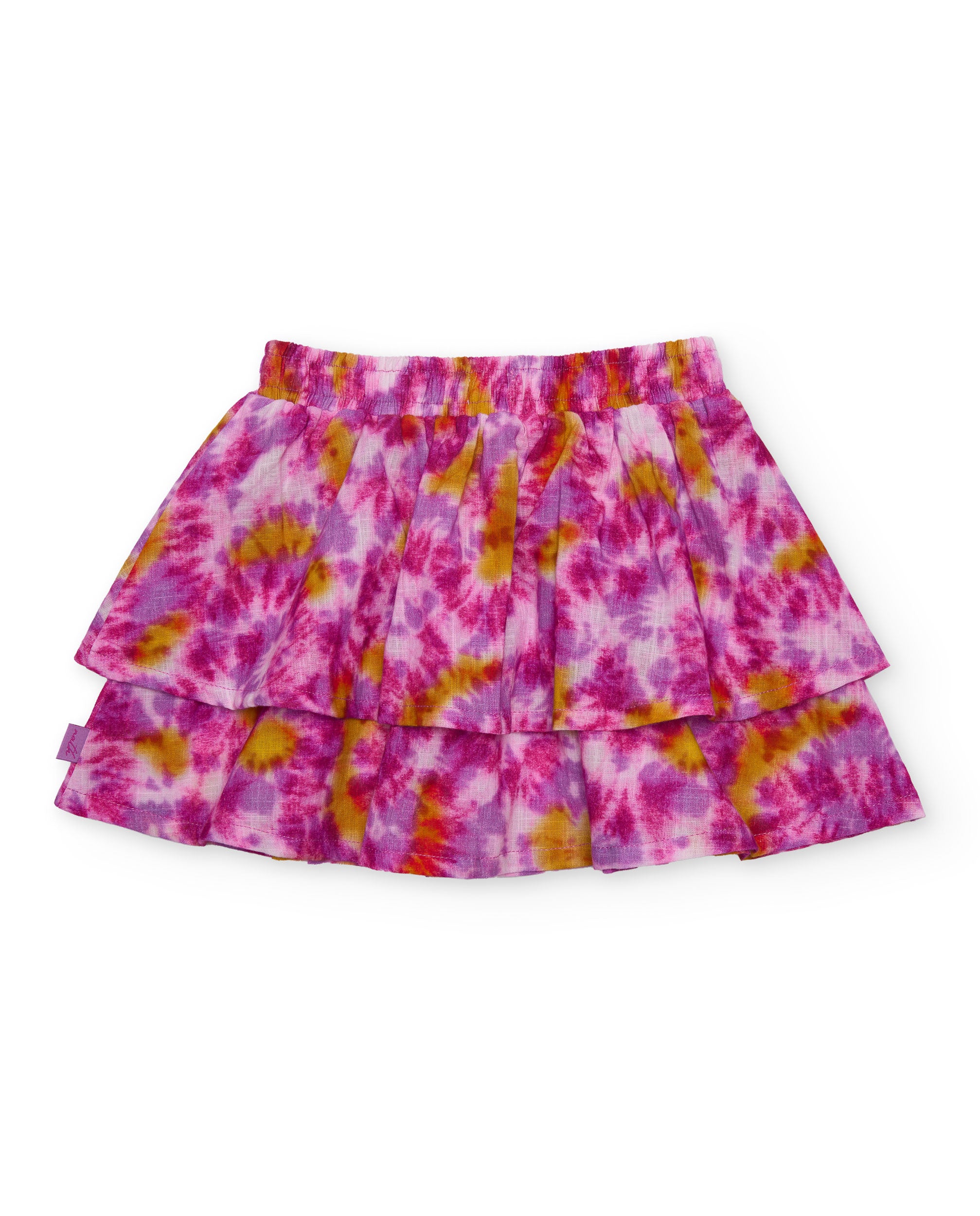 Tuc Tuc gonna bambina tie dye fucsia balze