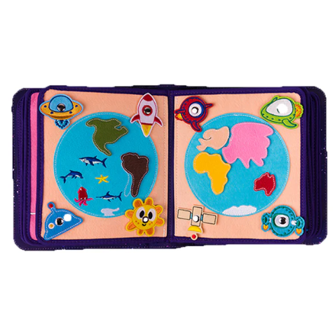 Mio Primo Libro Spazio quiet book montessori in stoffa
