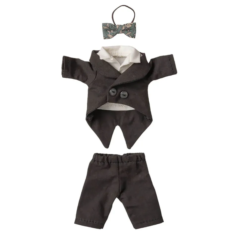 Maileg Abito da Sposo Topo Papà Vestito Smoking Nero