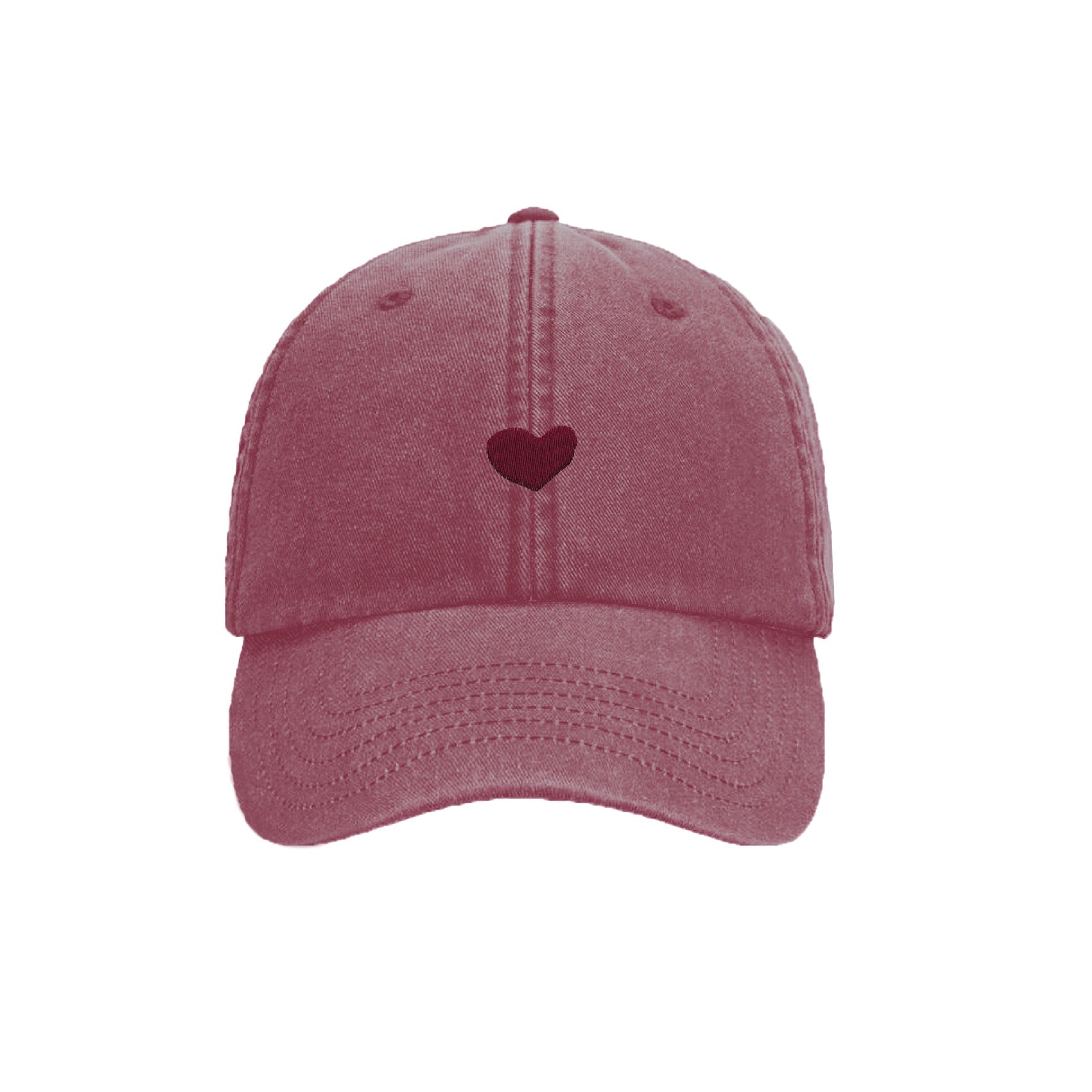 Ella and Rapha Heart Cap cappello bordeaux denim