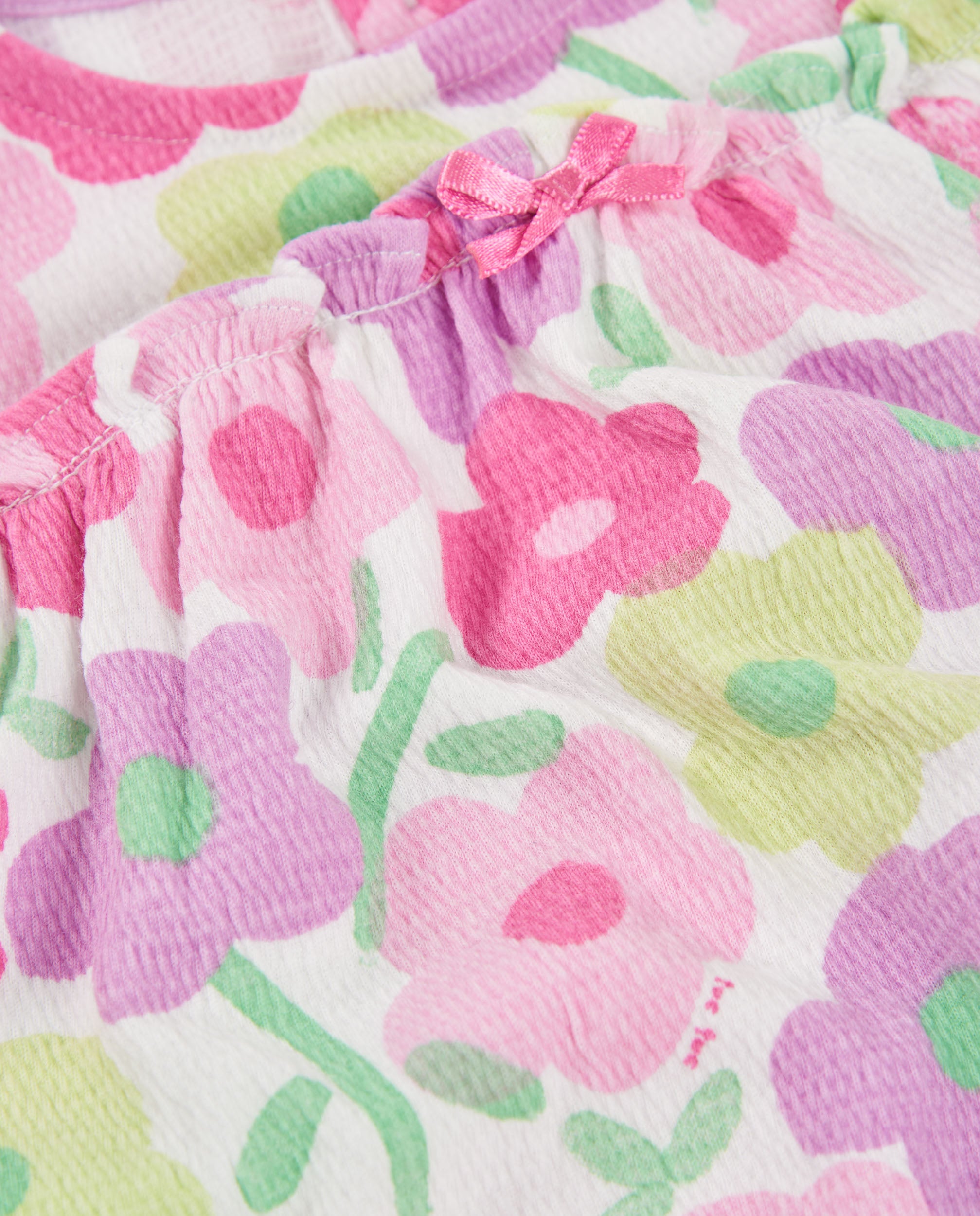 Tuc Tuc vestito neonata maglia floreale rosa con culotte
