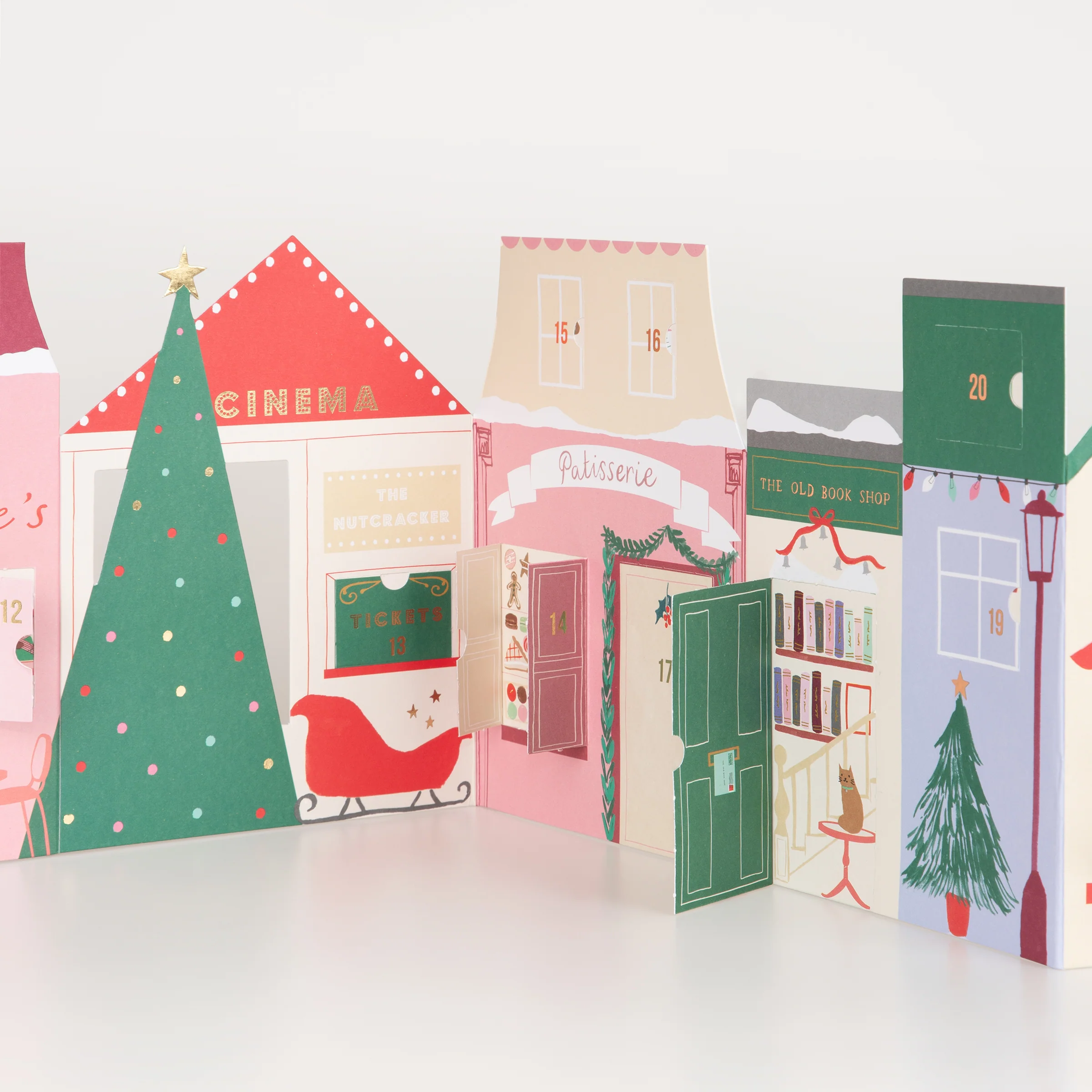 Meri Meri Christmas Street calendario avvento 24 finestre