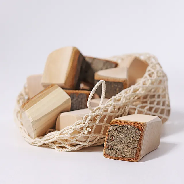 Grimm's Blocchi Naturali Set Costruzioni 15 Pezzi Legno