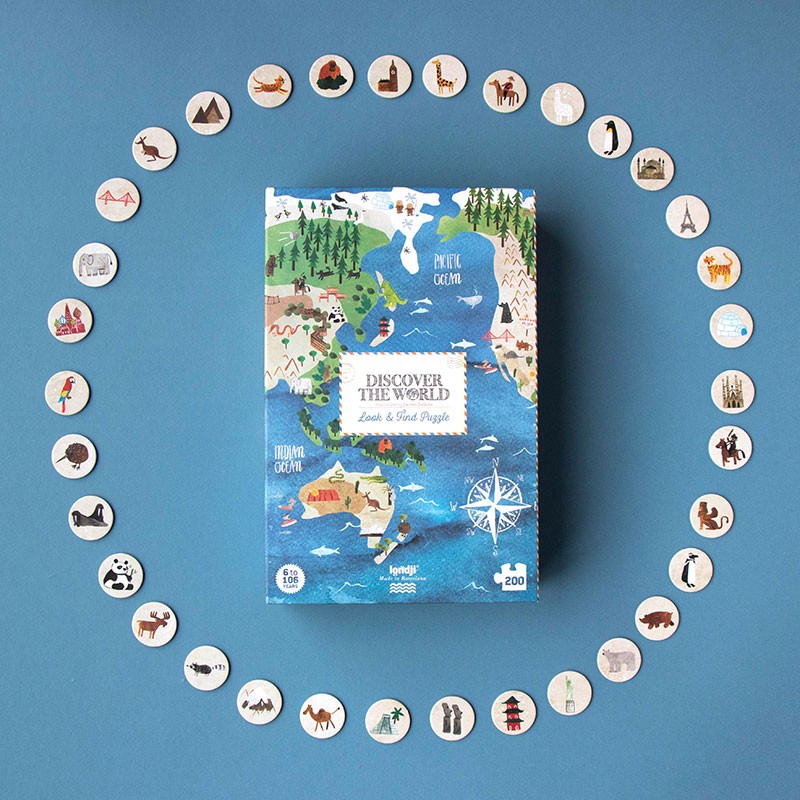 Londji Discover the World puzzle 200 pezzi mondo