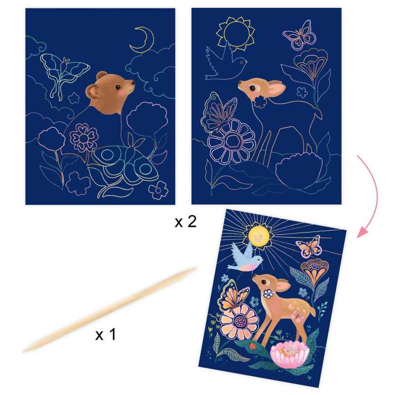 Djeco Fluffy set artistico multiattività 6 attività creative