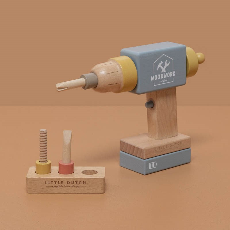 Little Dutch trapano giocattolo legno 3 anni accessori