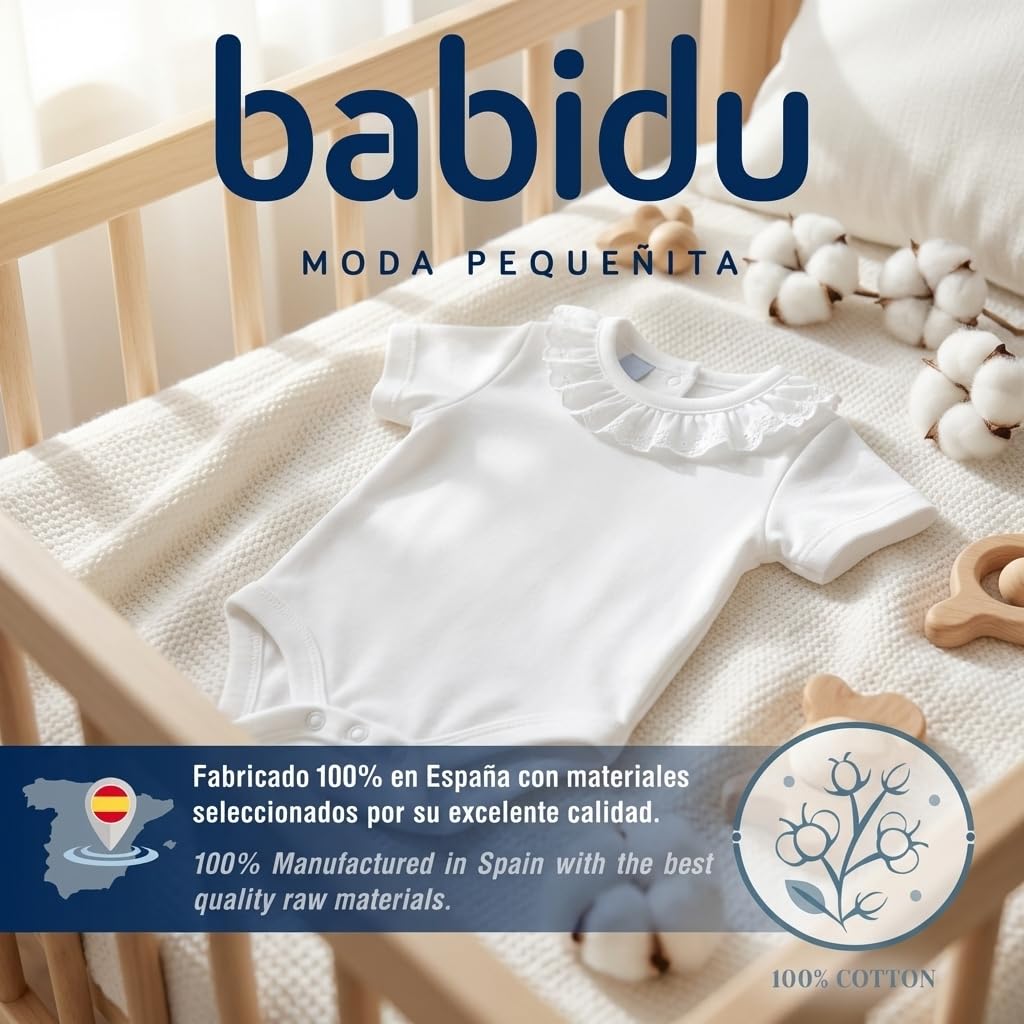 Babidu 1193 body maniche corte pizzo 12-18 mesi rosa
