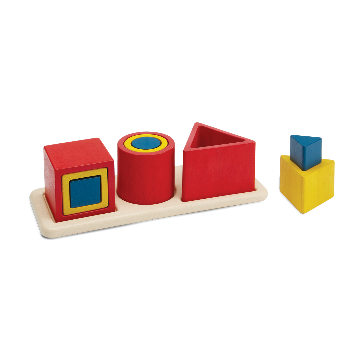 Plan Toys Unit Blocks Nesting Puzzle blocchi legno geometrici