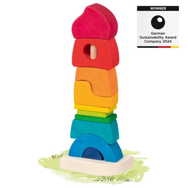 Goki Arcobaleno Castello Impilabile in Legno Montessori