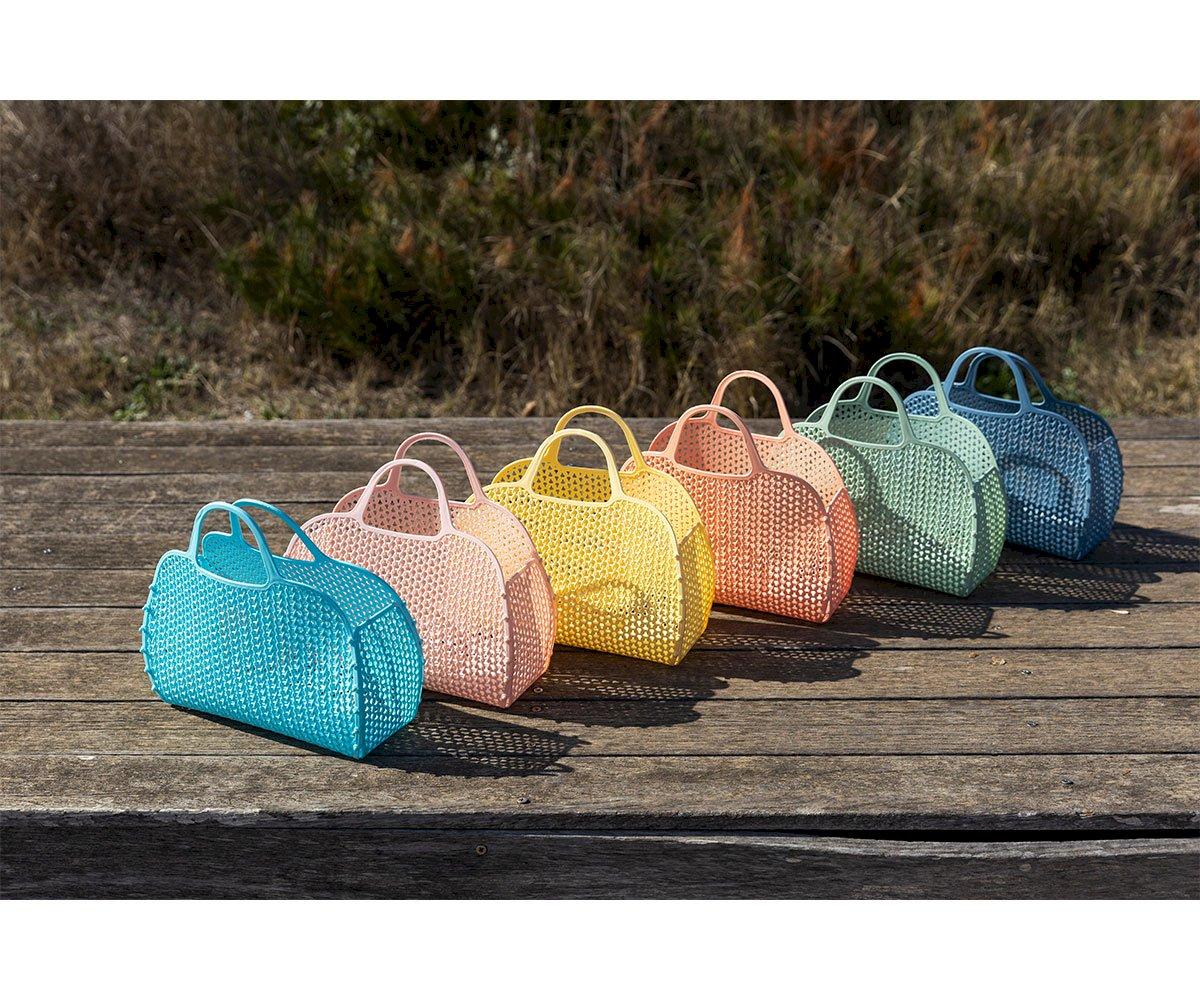 Monnëka borsa mare verde menta vintage 25x30 cm