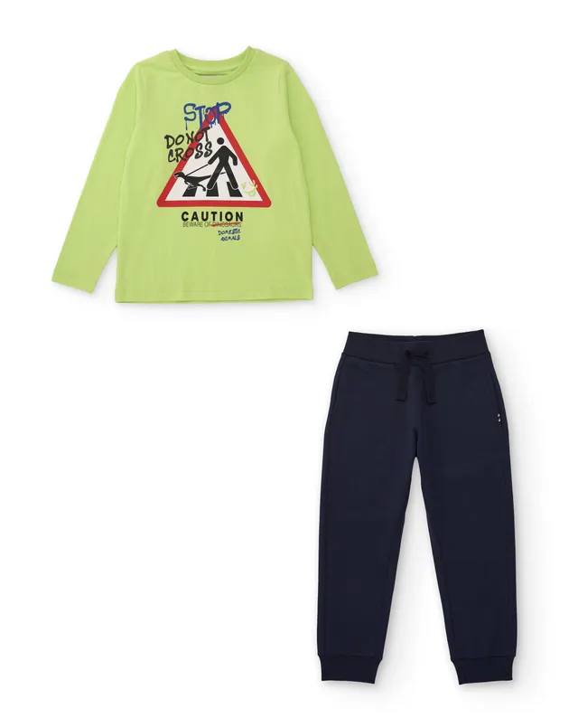 Tuc tuc completo bimbo maglia e jogger lime