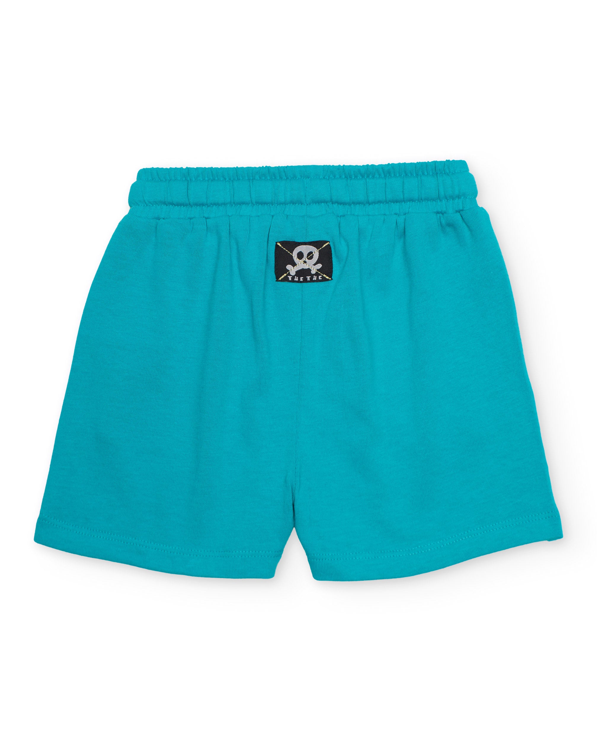 Tuc tuc bermuda bimbo maglia turchese elastico