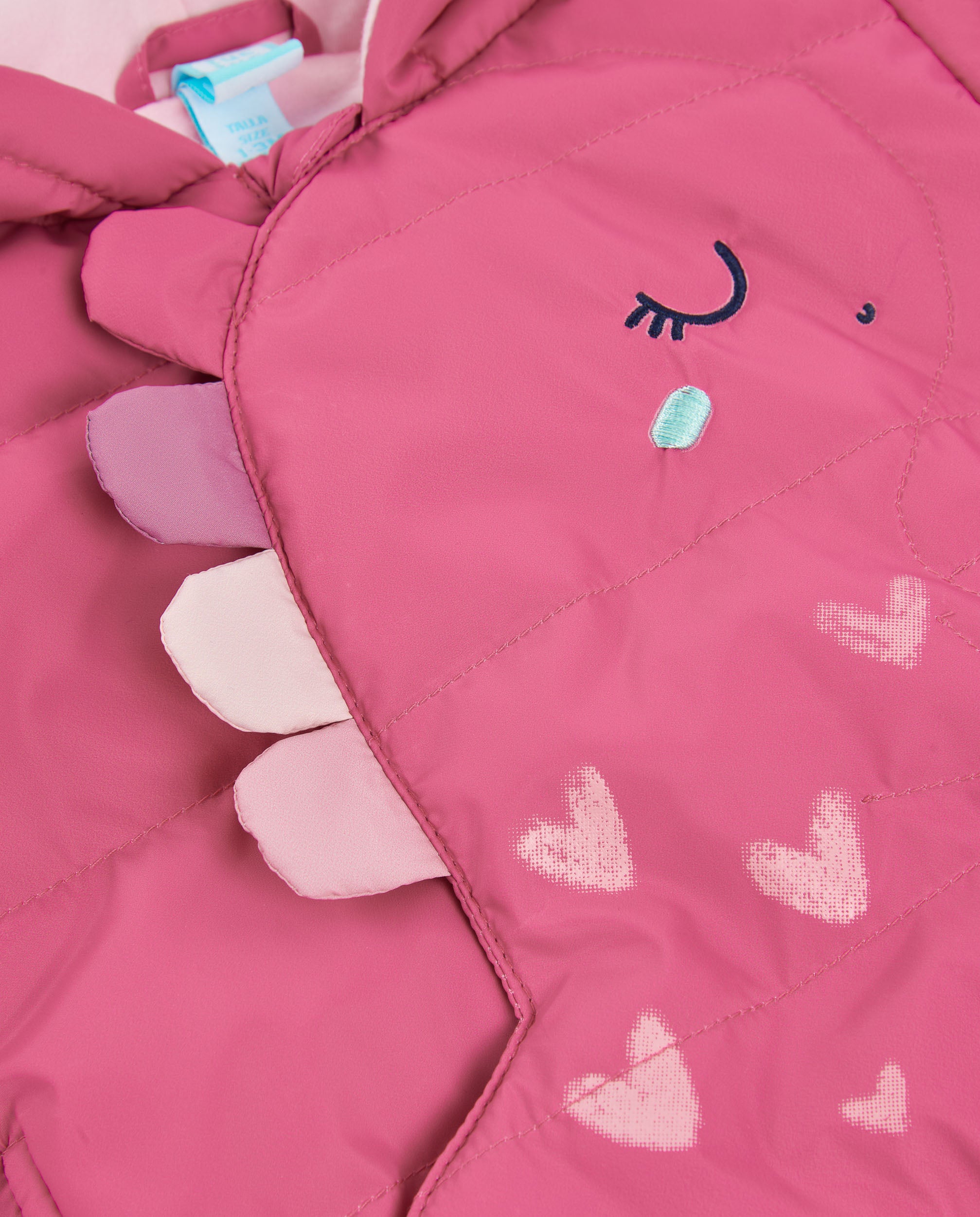 Tuc Tuc Roar Dino cappotto bimba imbottito fucsia
