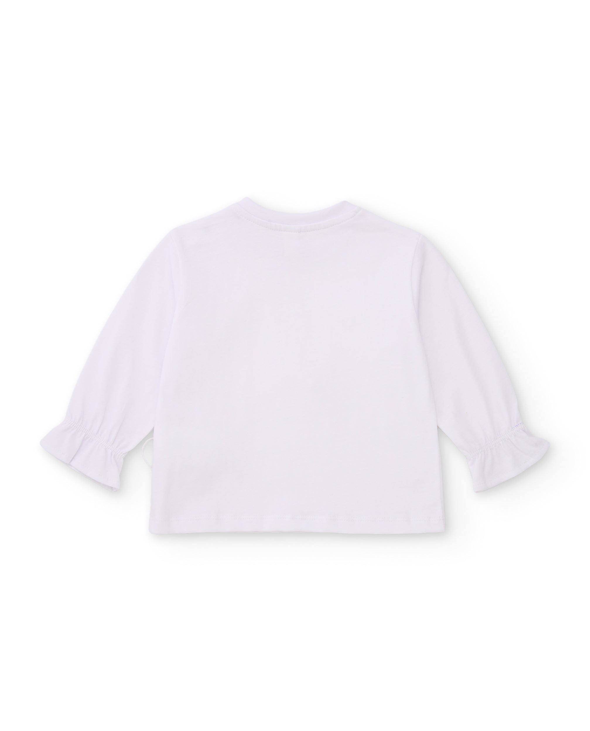 Tuc tuc t-shirt bambina manica lunga cuori bianco cotone