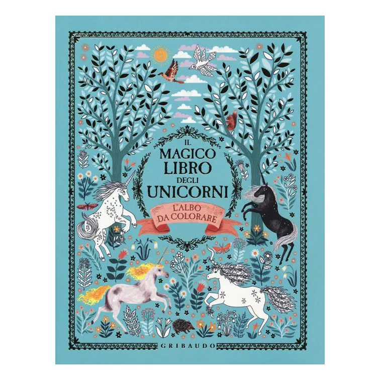 Gribaudo Magico libro degli unicorni album da colorare 4 anni