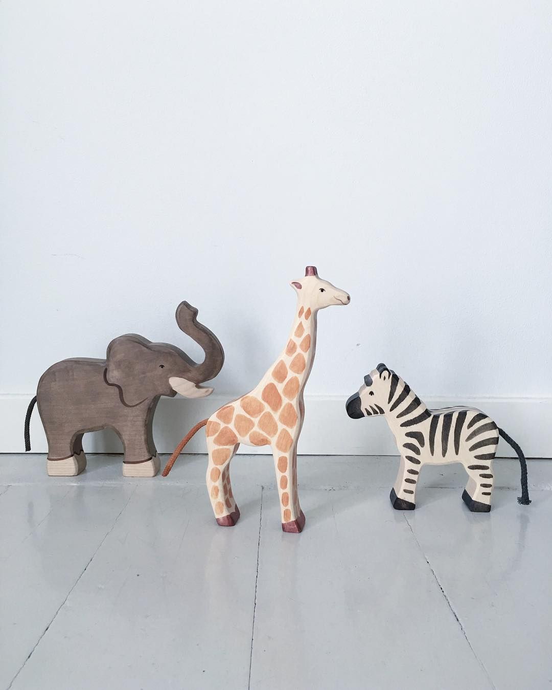 Holztiger Elefante figura legno pittura atossica