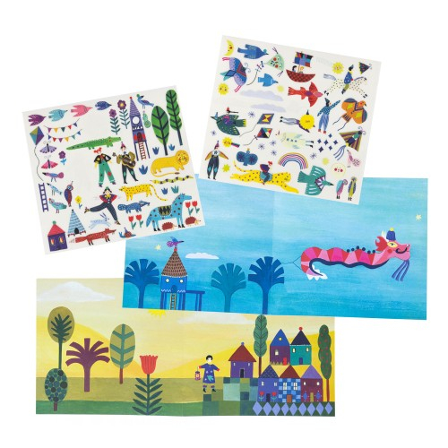 Moulin Roty Les Cometes Filantes decalcomanie trasferelli