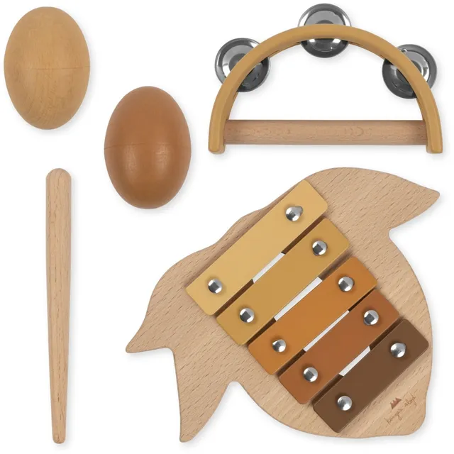 Konges Sløjd set strumenti musicali 4 pezzi legno