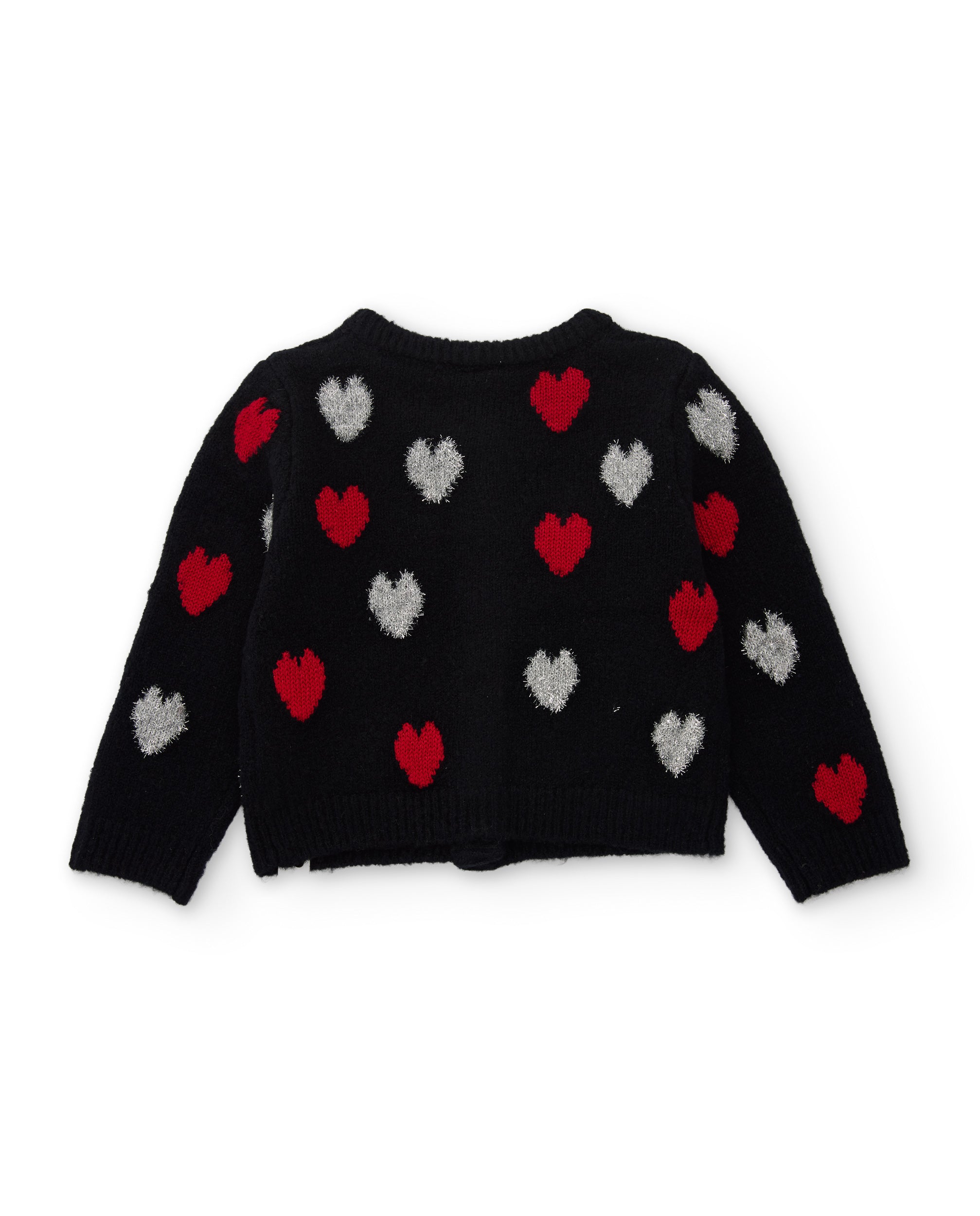 Tuc Tuc cardigan cuori nero bottoni
