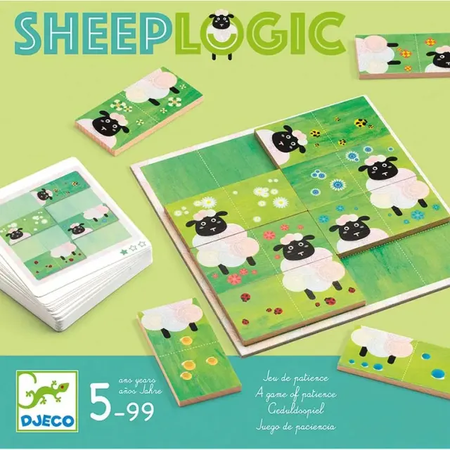 Djeco Sheep Logic gioco logica legno 5 anni 30 carte