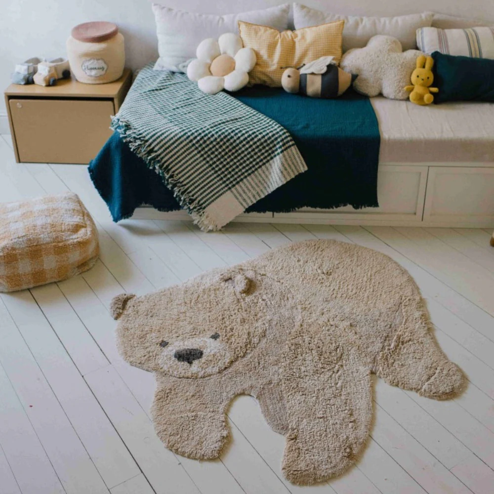 Lorena Canals Bear tappeto orso beige cotone 120x122 cm