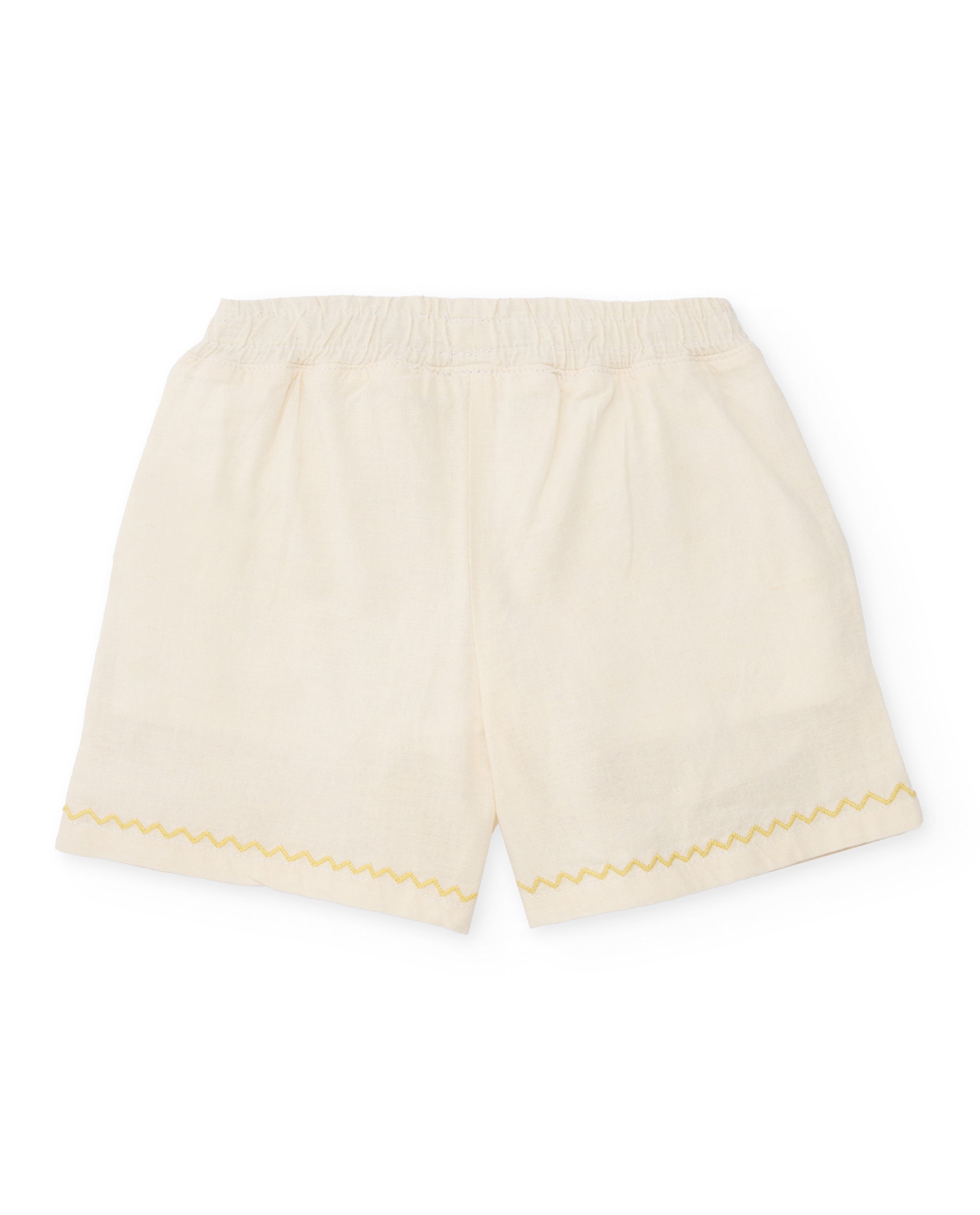 Tuc tuc Shorts bambina bianchi con ricami estivi