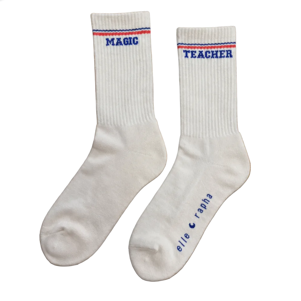 Ella and Rapha Magic Teacher calzini bianchi 37-41 cotone