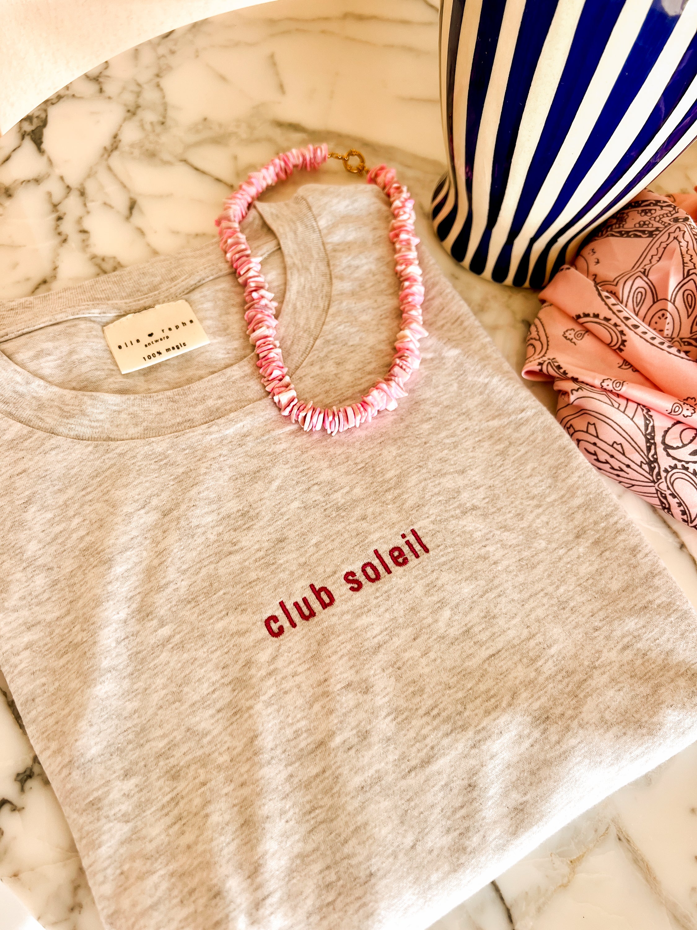 Ella and Rapha Club Soleil Dreamy Grey maglietta grigia cotone