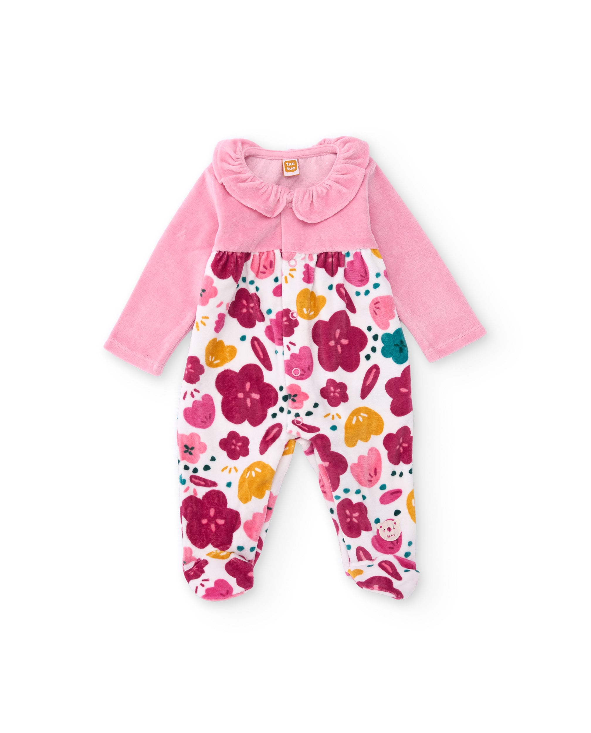 Tuc Tuc pagliaccetto neonata cotone rosa fiori