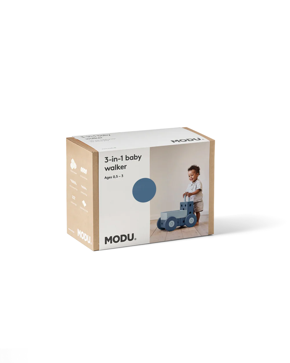Modu Baby Walker carrellino 3-in-1 Blue-Sky 22 pezzi