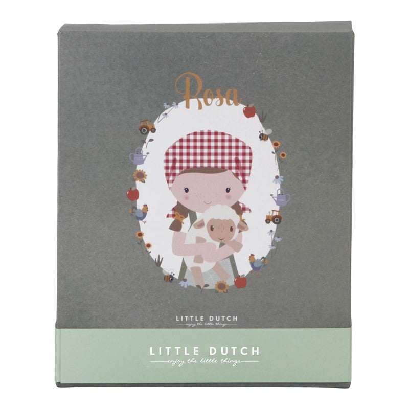 Little Dutch Little Farm Rosa bambola di stoffa con pecora 33 cm