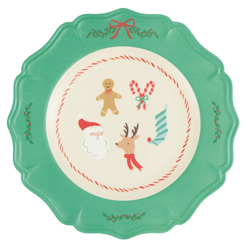 Meri Meri Natale set 4 piatti resina colorati