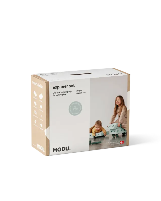 MODU Explorer Mint-Forest gioco costruzioni 20 pezzi cavalcabile