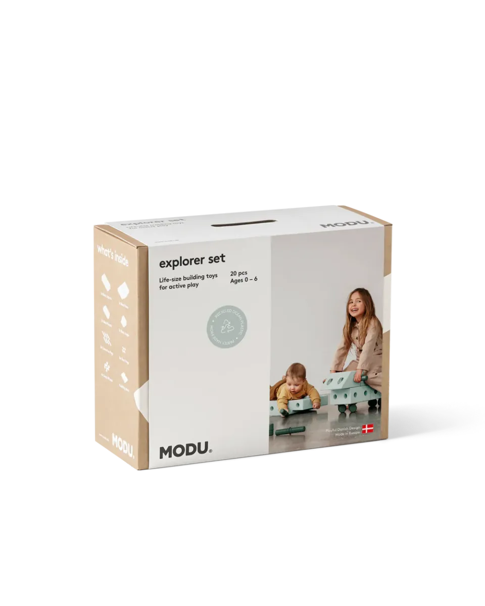 MODU Explorer Mint-Forest gioco costruzioni 20 pezzi cavalcabile