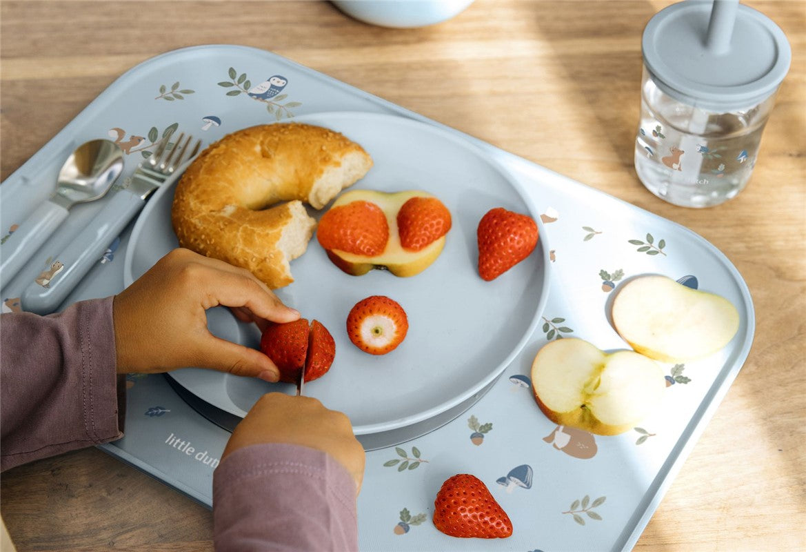Little Dutch Forest Friends set posate bimbo 3 pezzi acciaio