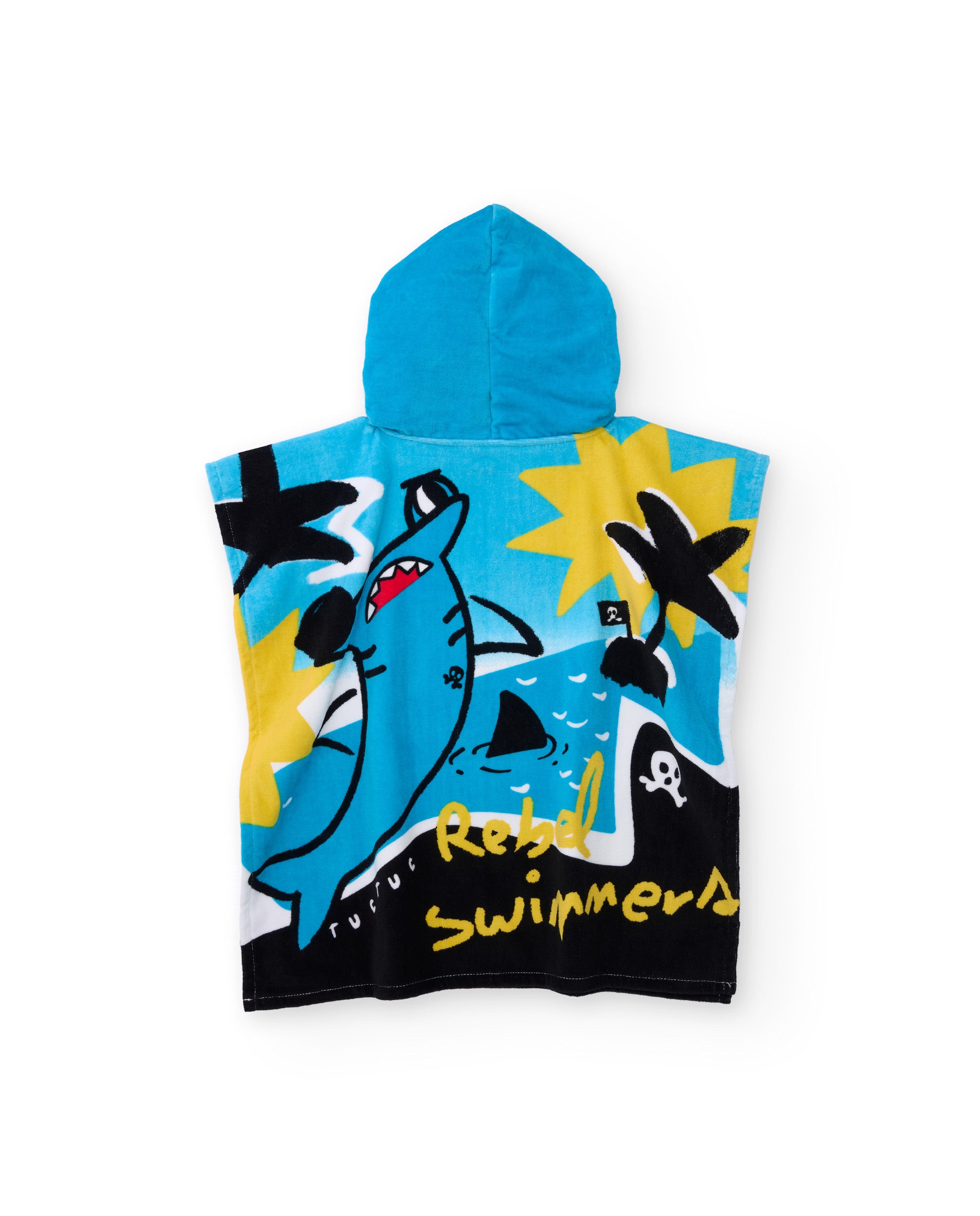 Tuc tuc poncho mare bambino squalo azzurro