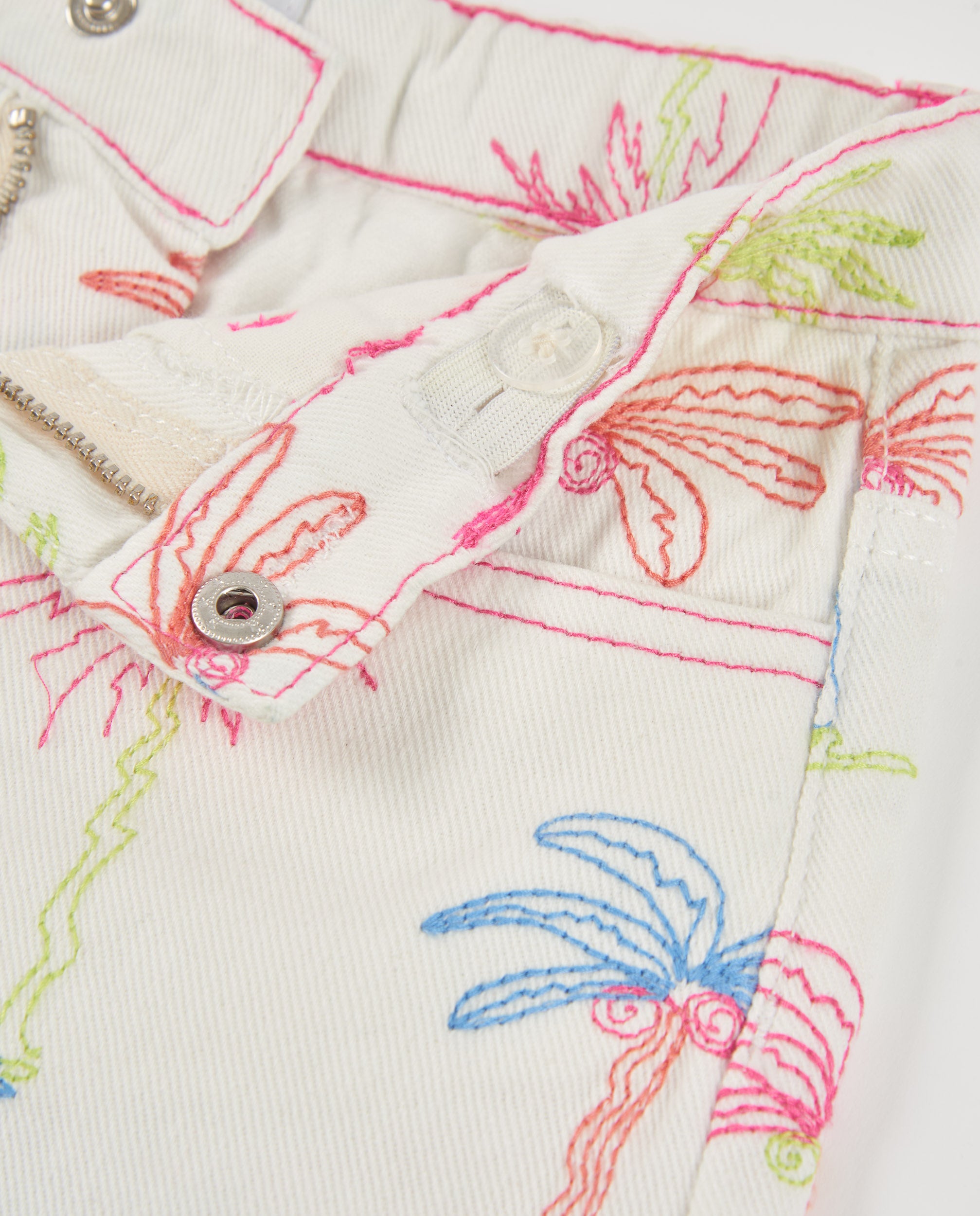 Tuc Tuc shorts bambina bianco stampa palme