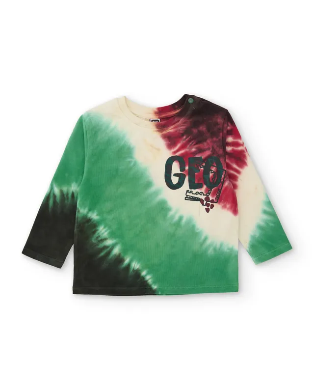 Tuc Tuc maglia bambino verde maniche lunghe tie-dye