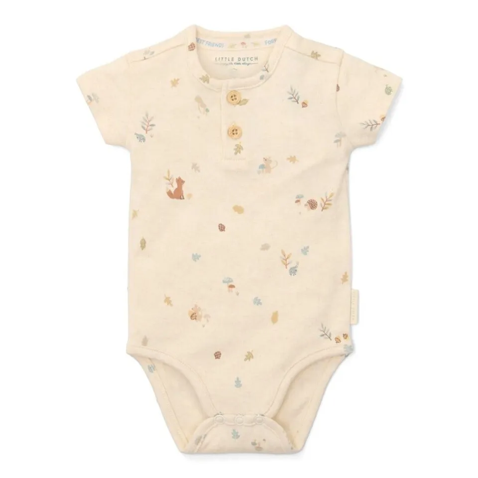 Little Dutch Forest Friends body manica corta cotone bio
