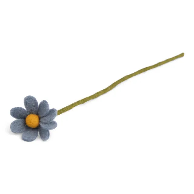 Gry & Sif Anemone Blu Piccola fiore in feltro blu 5 cm
