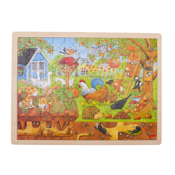 Goki Nel Giardino puzzle legno 96 pezzi 30x40 cm