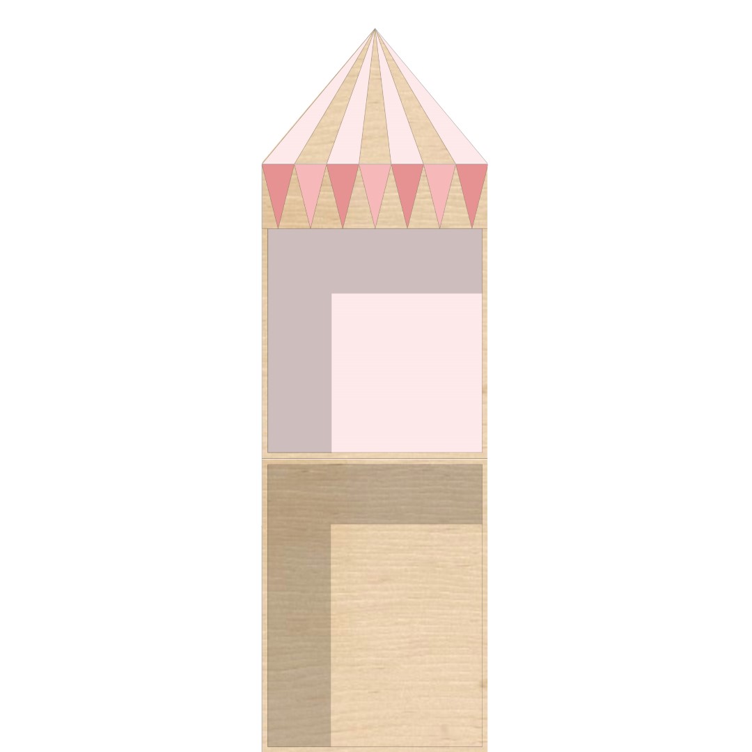 Baboo La Torre Libreria bambini pino 2 box