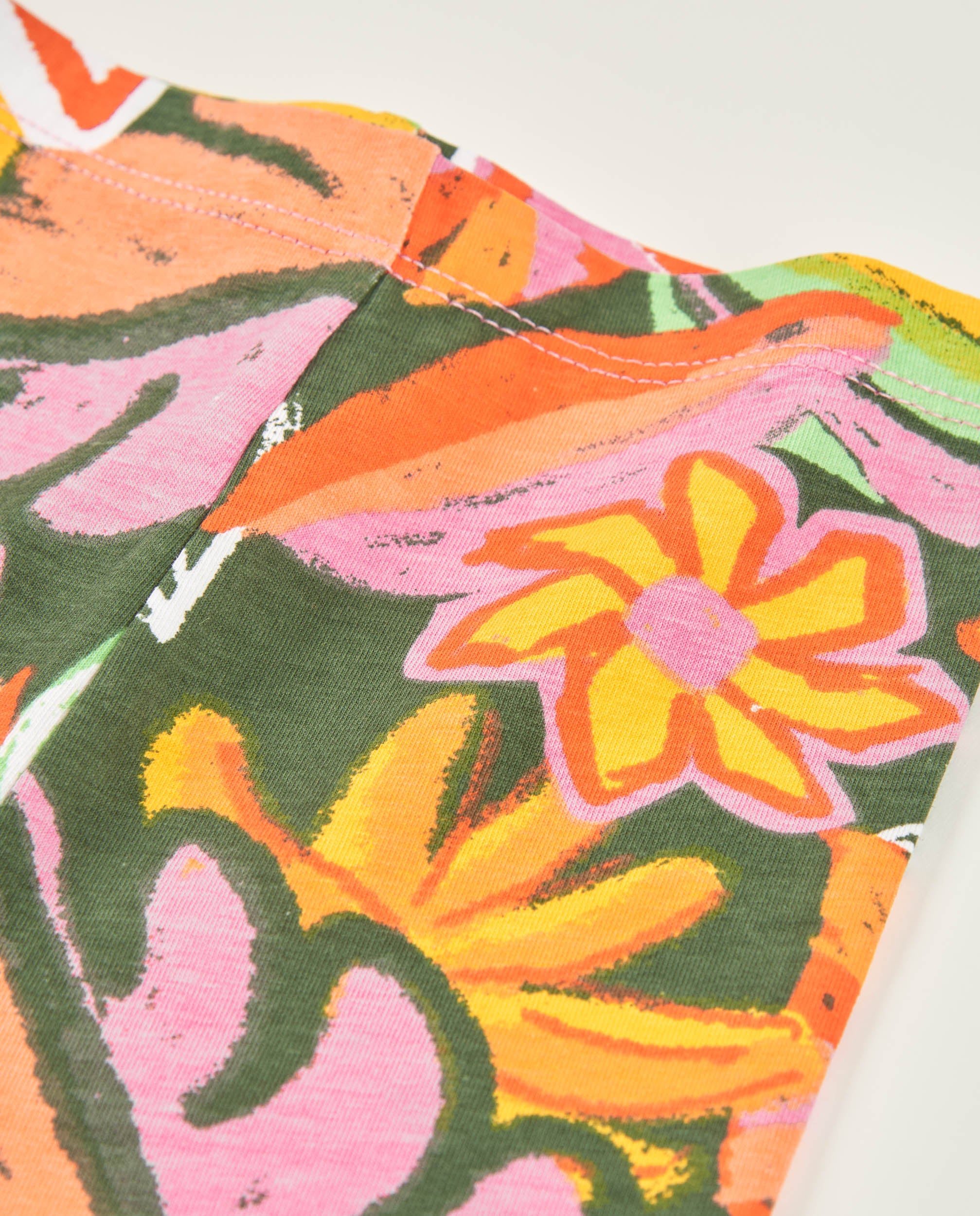 Tuc Tuc leggings bambina arancione stampa fiori grandi