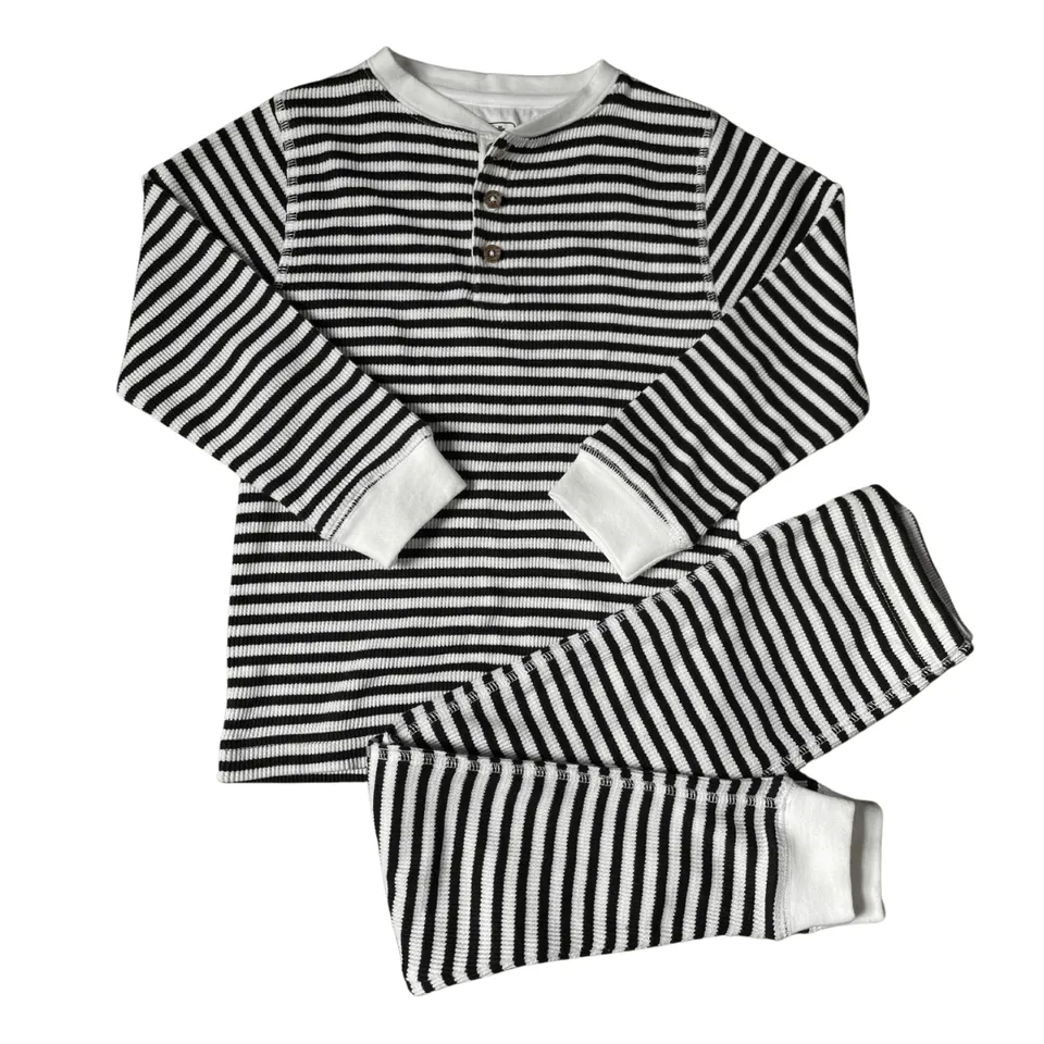 Slugs & Snails Black White set pigiama waffle cotone bio