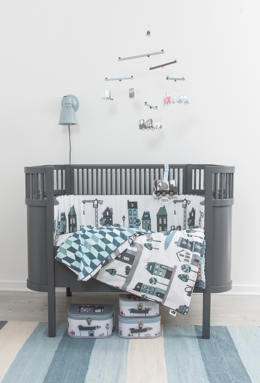 Sebra Village Boy Set Copripiumino Junior Cotone Organico